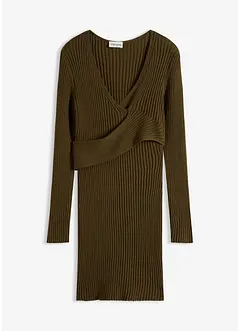 Stickad klänning i viskosmix, bonprix