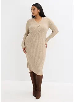 Stickad klänning, bonprix