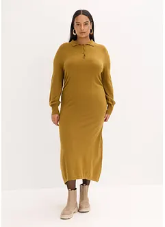 Stickad klänning i mjuk viskosmix, bonprix