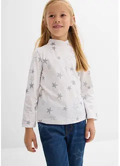 Långärmad topp av elastisk, ekologisk bomull (2-pack), bonprix