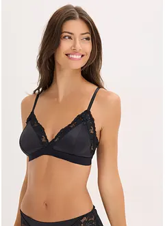 Bralette i glansigt material, bonprix