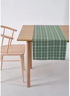 Rutig bordslöpare i ekologisk bomull, bonprix