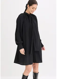 Blusklänning med krage med knytband, bonprix