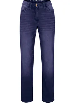 Fodrade jeans, Mid Waist, resårlinning Straight, bonprix