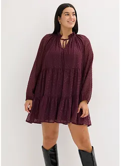 Tunikaklänning med glittrig effekt, bonprix