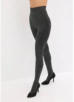 Termostrumpbyxa av fleece med glittrande trådar, bonprix