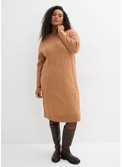 Flätstickad klänning, bonprix