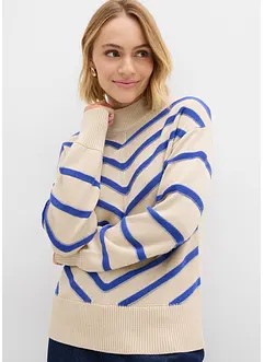 Tröja med strukturränder, bonprix