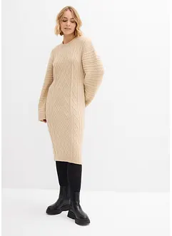 Stickad klänning, bonprix