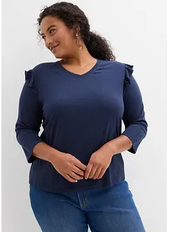 Jerseytopp av bomullsmix, bonprix