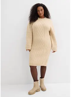 Stickad klänning, bonprix