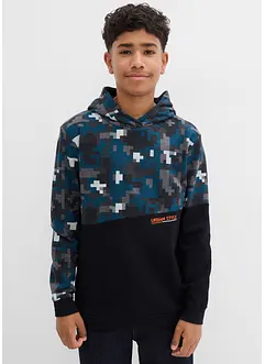 Sweatshirt med huva i ekologisk bomull, bonprix