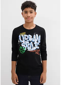 Långärmad T-shirt i ren ekologisk bomull, bonprix