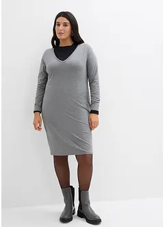 Jerseyklänning i viskos (2-pack), bonprix