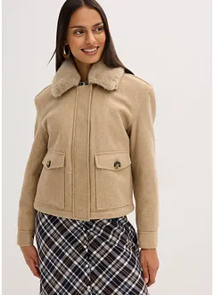 Vinterjacka i ullig stil, bonprix