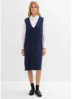 Stickad klänning i bomull, bonprix