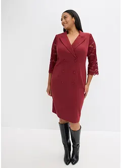 Kavajklänning med spetsärmar, bonprix