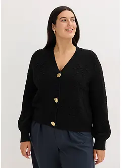 Hålmönstrad cardigan, bonprix