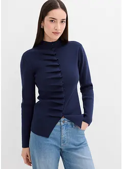 Finstickad cardigan av mjuk viskosmix, bonprix