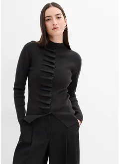 Finstickad cardigan av mjuk viskosmix, bonprix