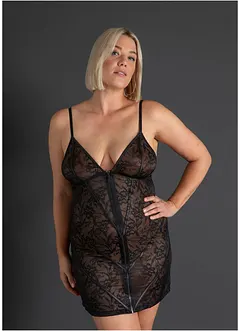 Klänning av spets med dragkedja, bonprix