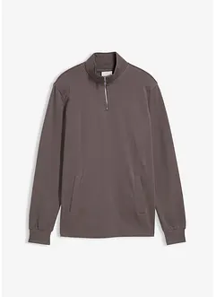 Sweatshirt i ekologisk bomull, med praktiska fickor och rak nederkant, bonprix