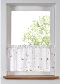 Cafégardin med glansiga stjärnor, bonprix