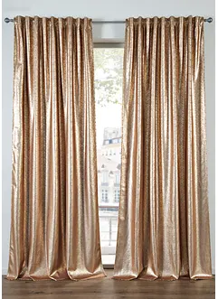 Gardinlängd i glansig sammet (1-pack), även i längre modell, bonprix