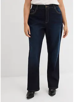 Straight jeans med hög midja och fickdetaljer, bonprix