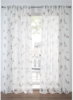 Gardin med motiv av mistelkvistar (1-pack), bonprix