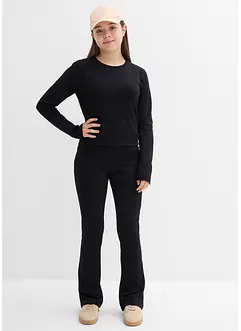 Långärmad topp och jerseybyxa (2 delar), bonprix