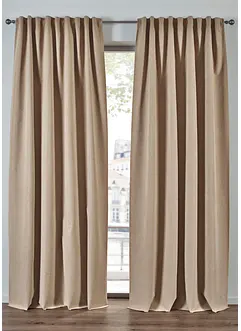 Mörkläggande gardinlängd med foder, även extra lång (1-pack), bonprix