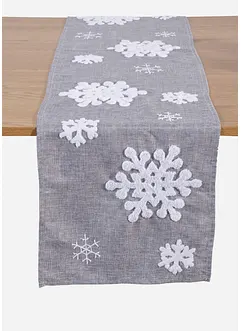 Bordslöpare med fluffiga snöflingor, bonprix