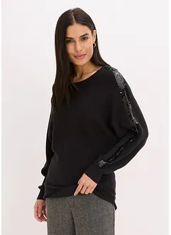 Finstickad tröja med paljetter, bonprix