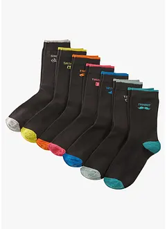 Strumpor med veckodagarna (7-pack), ekologisk bomull, bonprix