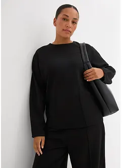 Långärmad Punto di Roma-topp, bonprix