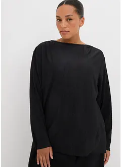 Långärmad topp med struktureffekter, bonprix