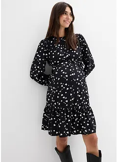 Mamma-/amningsklänning i viskos med sött hjärtmönster, bonprix