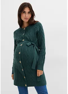 Extra lång mammakofta i stickad bomullsmix, bonprix