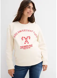 Mamma-/amningssweatshirt i mjuk ekologisk bomull, bonprix