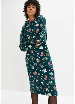 Trikåklänning med julmotiv, bonprix