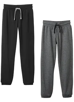 Joggingbyxa med bomull för barn (2-pack), bonprix