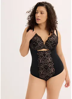 Body med glittergarn och lätt formande effekt, bonprix