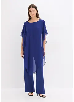 Jumpsuit med poncho i tunn chiffong, bonprix
