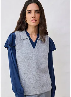 Slipover med alpackaull, bonprix