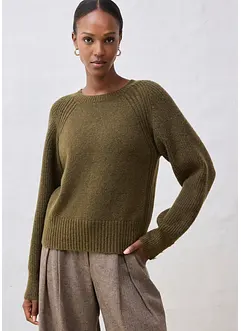 Tröja i bomull och ull, bonprix