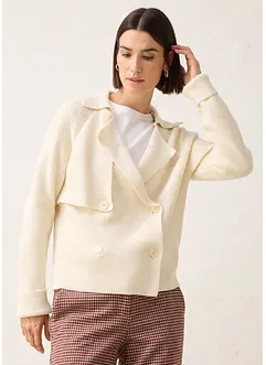 Cardigan i bomull och ull, bonprix