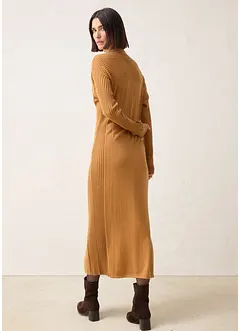 Stickad klänning i merinoull, bonprix