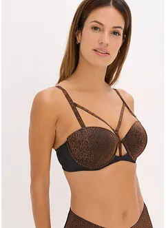 Balconette-BH i glittrigt material, bonprix