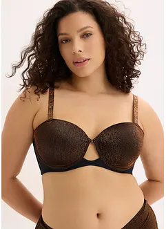 Balconette-BH i glittrigt material, bonprix